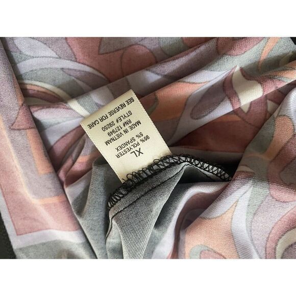 Emma & Michele XL Groovy Kimono Style Short Dress Jersey Stretch V Neck - Picture 4 of 6